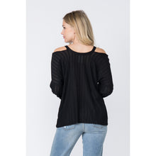 Load image into Gallery viewer, 5495-Cut Out Long Sleeve Top with Wings
