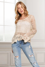 Load image into Gallery viewer, 5070- Everyday Crochet Top-BEIGE
