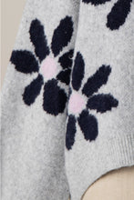Load image into Gallery viewer, 4630-Daisy Flower Frint Sweater-GREY
