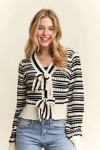 Load image into Gallery viewer, 4697-Bow Tie Stripe Sweater Top
