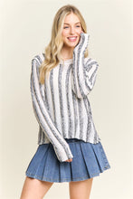Load image into Gallery viewer, 5779-VERTICAL Textured Stripe Sweater-IVORY
