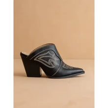 Load image into Gallery viewer, 6710- The Kiara BLACK | Western Inspired Heeled Fall Mule
