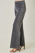 Load image into Gallery viewer, 6729- Velvet Corduroy Bootcut Trousers-CHARCOAL
