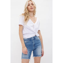 Load image into Gallery viewer, 4963- MICA High Rise Stretch Midi Shorts - Vintage Style
