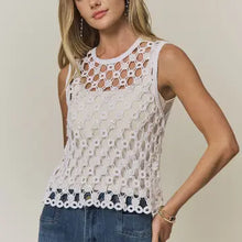 Load image into Gallery viewer, 6265- Sequin Circular Crochet Net Top
