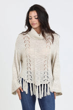 Load image into Gallery viewer, 5711-Cowl Neck Fringe Hem Sweater-IVORY

