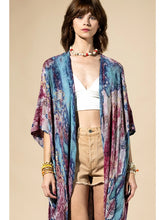 Load image into Gallery viewer, 6228- Plum Mist Tie-Dye Kimono
