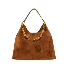 Load image into Gallery viewer, 6475- Sava Suede Tote Bag-CAMEL

