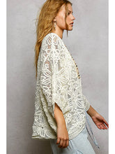 Load image into Gallery viewer, 5891- POL CROCHET CARDIGAN-OFF WHITE
