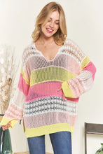 Load image into Gallery viewer, 4327-COLORBLOCK CROCHET TOP
