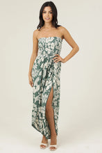 Load image into Gallery viewer, 5834-Smocked Bodice Wrap Leg Jumpsuit-GREEN
