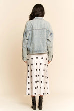 Load image into Gallery viewer, 5237-Mesh Stitching Button Down Denim Jacket
