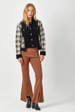 Load image into Gallery viewer, 5764-Plaid Sleeve Corduroy Jacket
