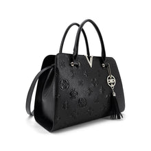 Load image into Gallery viewer, 6535- Alessia Embossed Women's Top Handle Crossbody-BLACK
