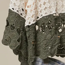 Load image into Gallery viewer, 6191- Boho Color Block Crochet Top
