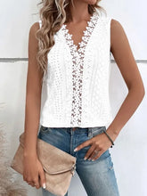 Load image into Gallery viewer, 5220-SUMMER V-Neck Spliced Cutout Vest Top-WHITE
