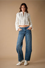 Load image into Gallery viewer, 6523- Western Military Button Twill Jacket-WHITE
