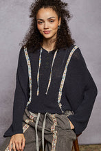 Load image into Gallery viewer, 5809- POLFull Sleeve Solid Thin Sweater Hoodie -BLACK

