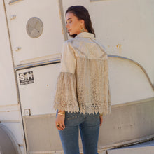 Load image into Gallery viewer, 5886-Intricate Crochet Lace Bell Sleeve Western Jacket
