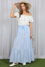 Load image into Gallery viewer, 6005-Off-The-Shoulder Layered Ruffle TOP-WHITE
