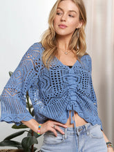 Load image into Gallery viewer, 5217-Front Drawstring Top-DENIM
