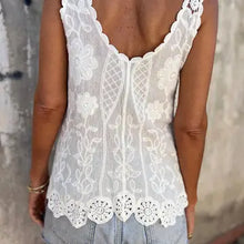 Load image into Gallery viewer, 6153- Elegant Floral Lace Camisole-WHITE
