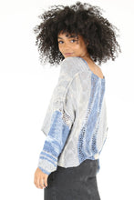 Load image into Gallery viewer, 5588-Light Weight V Neck Pullover Sweater-VINTAGE BLUE
