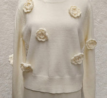 Load image into Gallery viewer, 4801-Floral Applique Sweater Top
