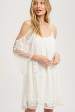 Load image into Gallery viewer, 4448-Open Shoulder Lace Dress-IVORY
