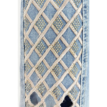 Load image into Gallery viewer, 6533- Lattice Rhinestone Wide Leg Jeans
