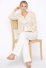 Load image into Gallery viewer, 6486- Delicate Crochet Lace Button Cardigan
