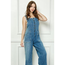 Load image into Gallery viewer, 5350-Denim Multi Button Fatigue Overall
