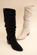 Load image into Gallery viewer, 5558-Yvonne Slouch Shaft Tall Boots-BLACK
