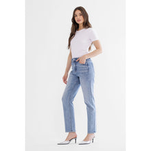 Load image into Gallery viewer, 5513- MICA.Super High Straight with Rhinestone JEANS
