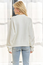 Load image into Gallery viewer, 4887- Heart Pattern Sweater Top-cream
