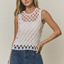 Load image into Gallery viewer, 6265- Sequin Circular Crochet Net Top
