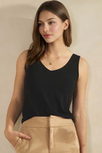 Load image into Gallery viewer, 6679- Airsoft Reversible Modal U-V Neck Tank-BLACK
