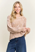 Load image into Gallery viewer, 5733-Ribbed Textured Knit Sweater-KHAKI
