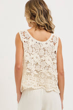 Load image into Gallery viewer, 6029-Bohemian Feel Floral Pattern Crochet Lace Tank
