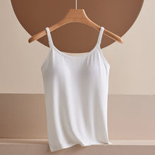 Load image into Gallery viewer, 5381-Modal Padded Longline Camisole Top-WHITE

