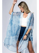 Load image into Gallery viewer, 6227- Moonshadow Paisley Kimono-LT. BLUE

