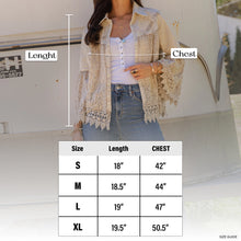Load image into Gallery viewer, 5886-Intricate Crochet Lace Bell Sleeve Western Jacket
