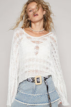 Load image into Gallery viewer, 5793-POL Cropped Twisted Cable Solid Top-IVORY
