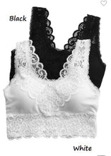 Load image into Gallery viewer, 3513- Seamless Lace Bralette- black
