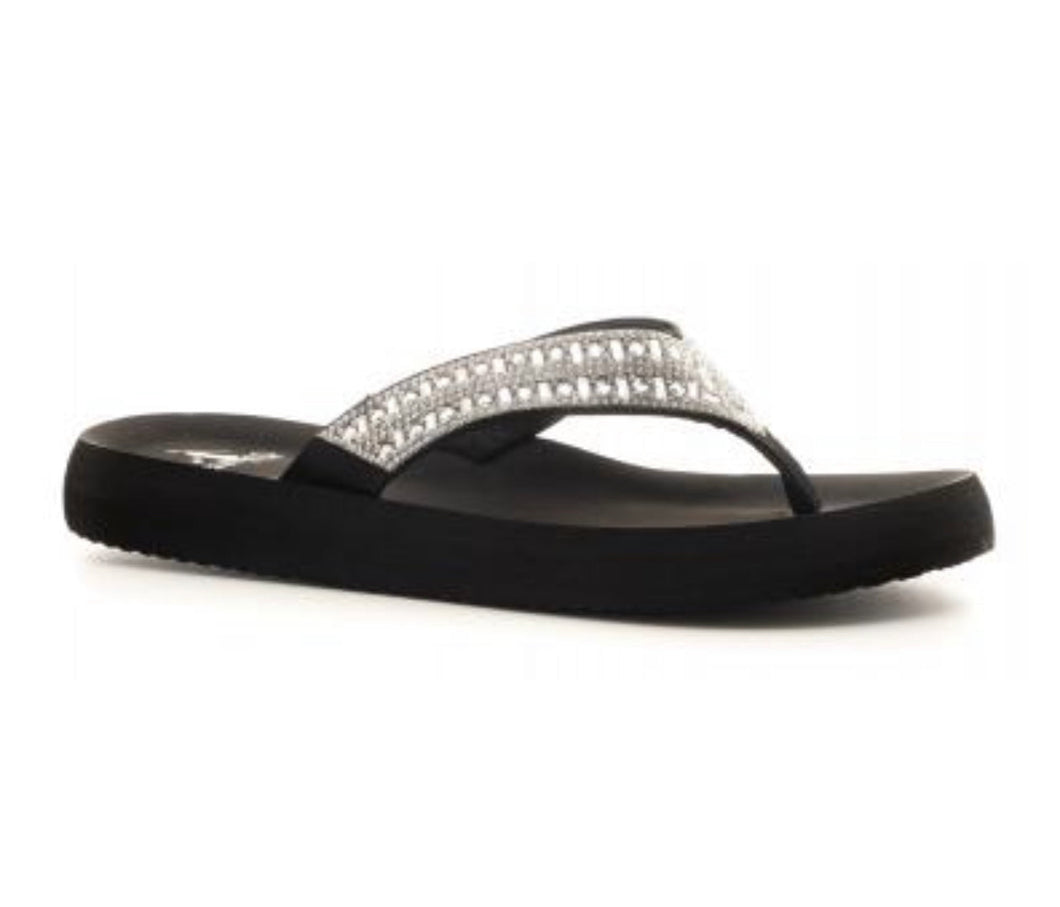 1655- CORKYS!! HIBISCUS SANDAL-CLEAR