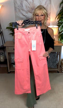 Load image into Gallery viewer, 3258- RDP5488-HOT PINK CARGO JEANS
