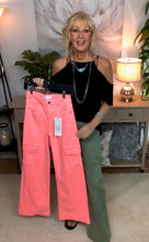 Load image into Gallery viewer, 3258- RDP5488-HOT PINK CARGO JEANS
