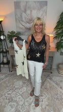 Load and play video in Gallery viewer, 5199-Star Sweater Tank-IVORY
