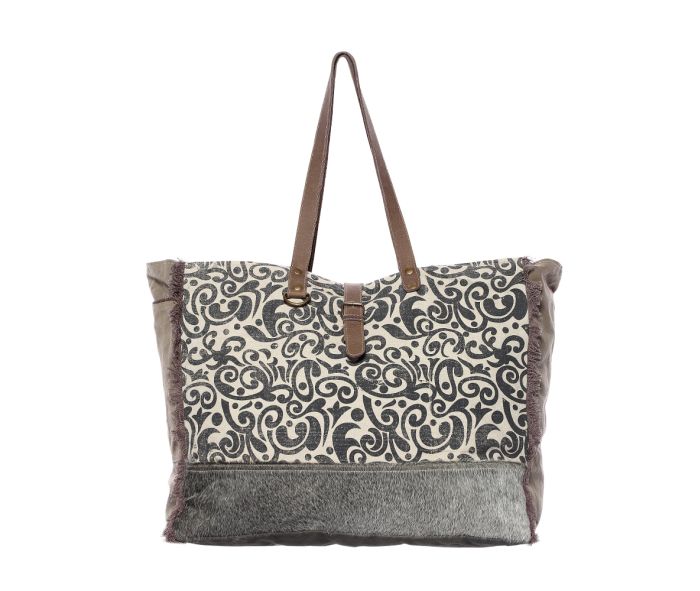 S-1142- MYRA-FLORAL PRINT WEEKENDER BAG