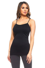 Load image into Gallery viewer, 2016-Women&#39;s Seamless Cami Tank Top-BLACK
